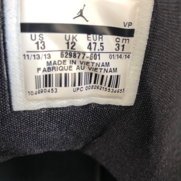 Nike Air Jordan Mens Basketball Shoes SC-3 - Black/Red -629877-601. - Picture 9 of 10